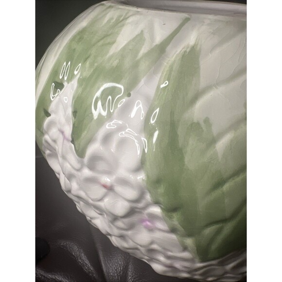 1970 SAFARIL Made in Portugal HYDRANGEA Porcelain Bowl Planter VTG Bloomingdales - Picture 4 of 7